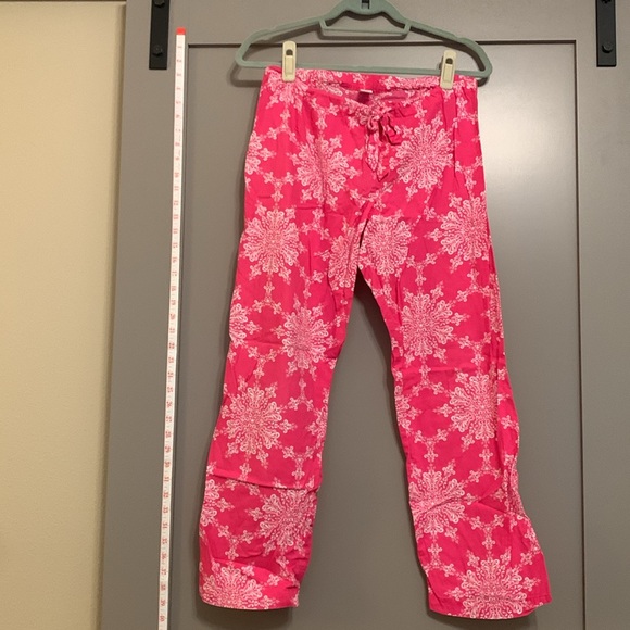 Victoria’s Secret Paisley Floral Hot Pink Pajama Set 100% Cotton Sleepwear XS - Picture 4 of 5